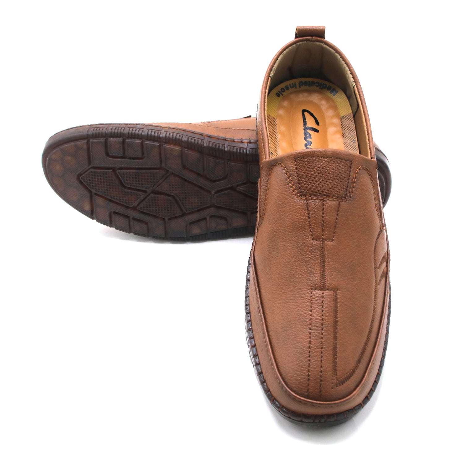 Clarke Leather Casual Shoes 2005/M281 - Mustard, Men's Casual Shoes, Chase Value, Chase Value