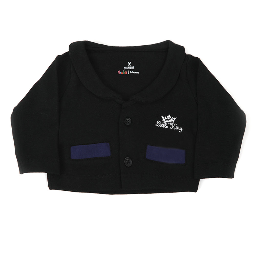 Eminent Newborn Boys Full Sleeves Romper - Black, Newborn Boys Rompers, Eminent, Chase Value