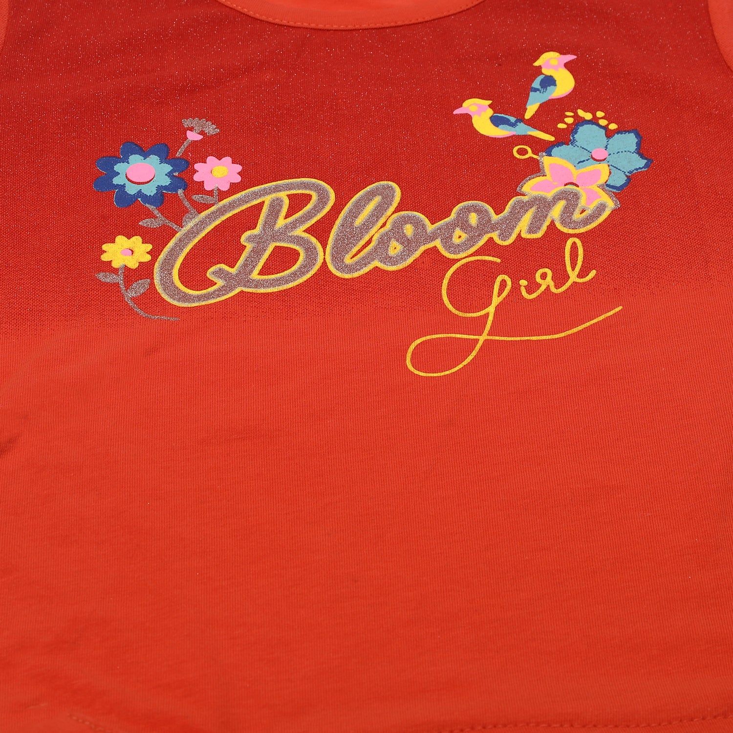 Girls Half Sleeves Skirt Suit - Rust, Girls Suits, Chase Value, Chase Value