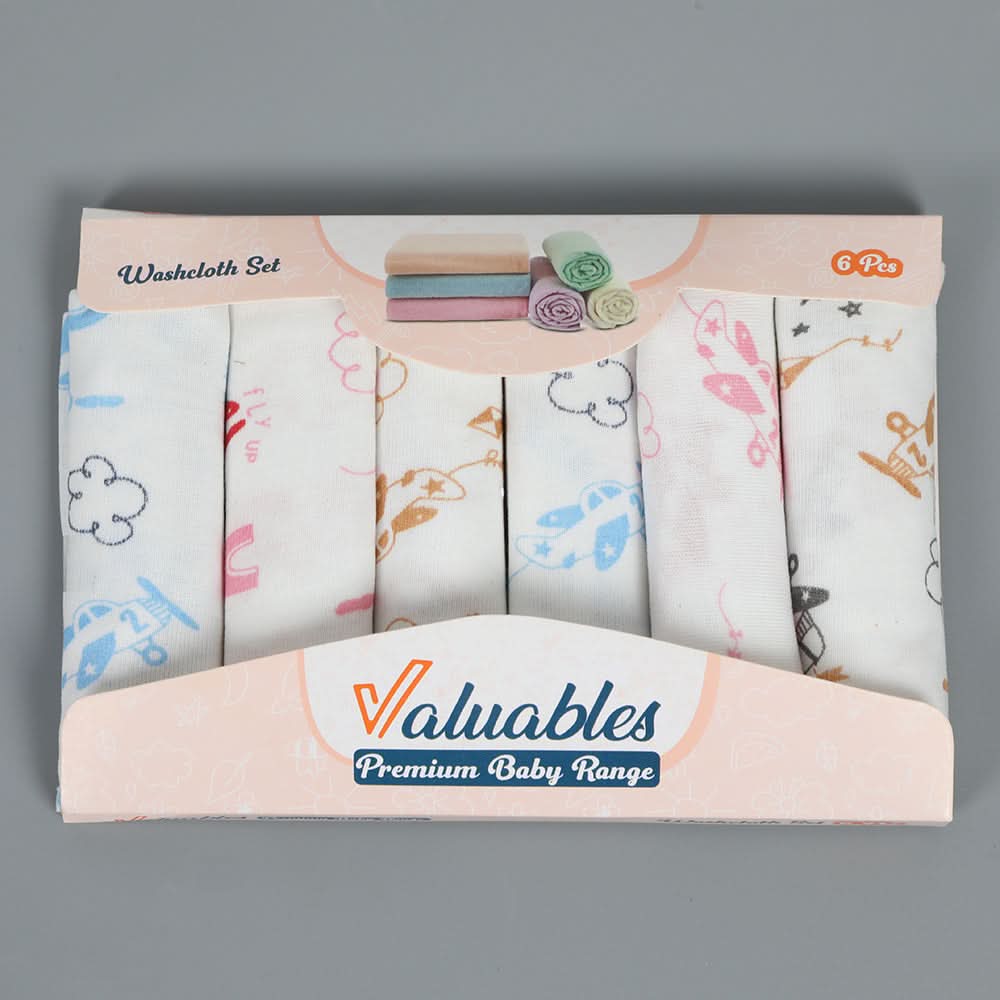 Valuable Roll Face Towel Pack of 6 - Multi Color, Face Towels, Chase Value, Chase Value