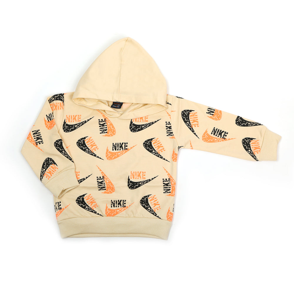 Boys Hoodie T-Shirt - Beige, Boys Hoodies & Sweat Shirts, Chase Value, Chase Value