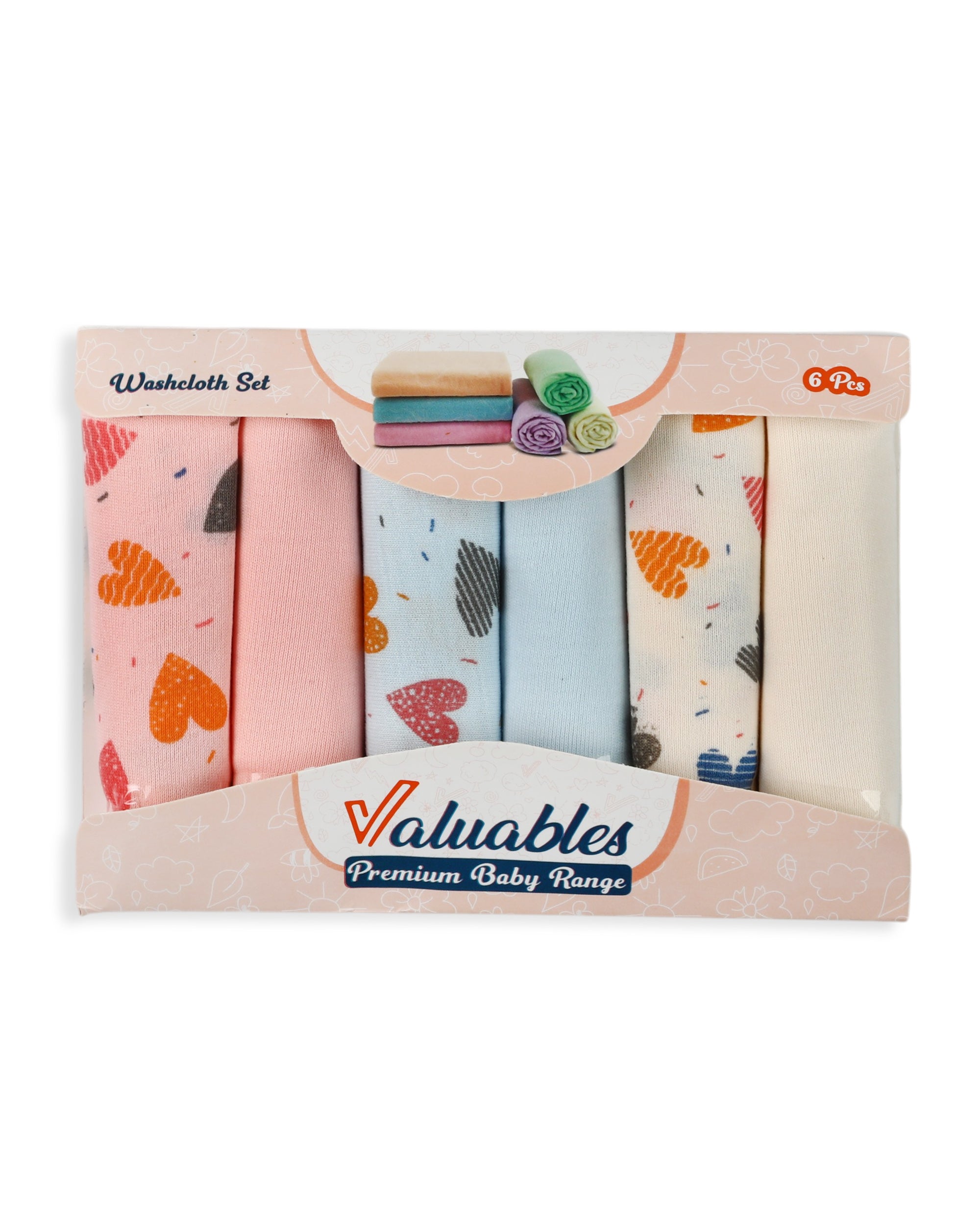 Valuables Face Towel Pack - 6 Pcs
