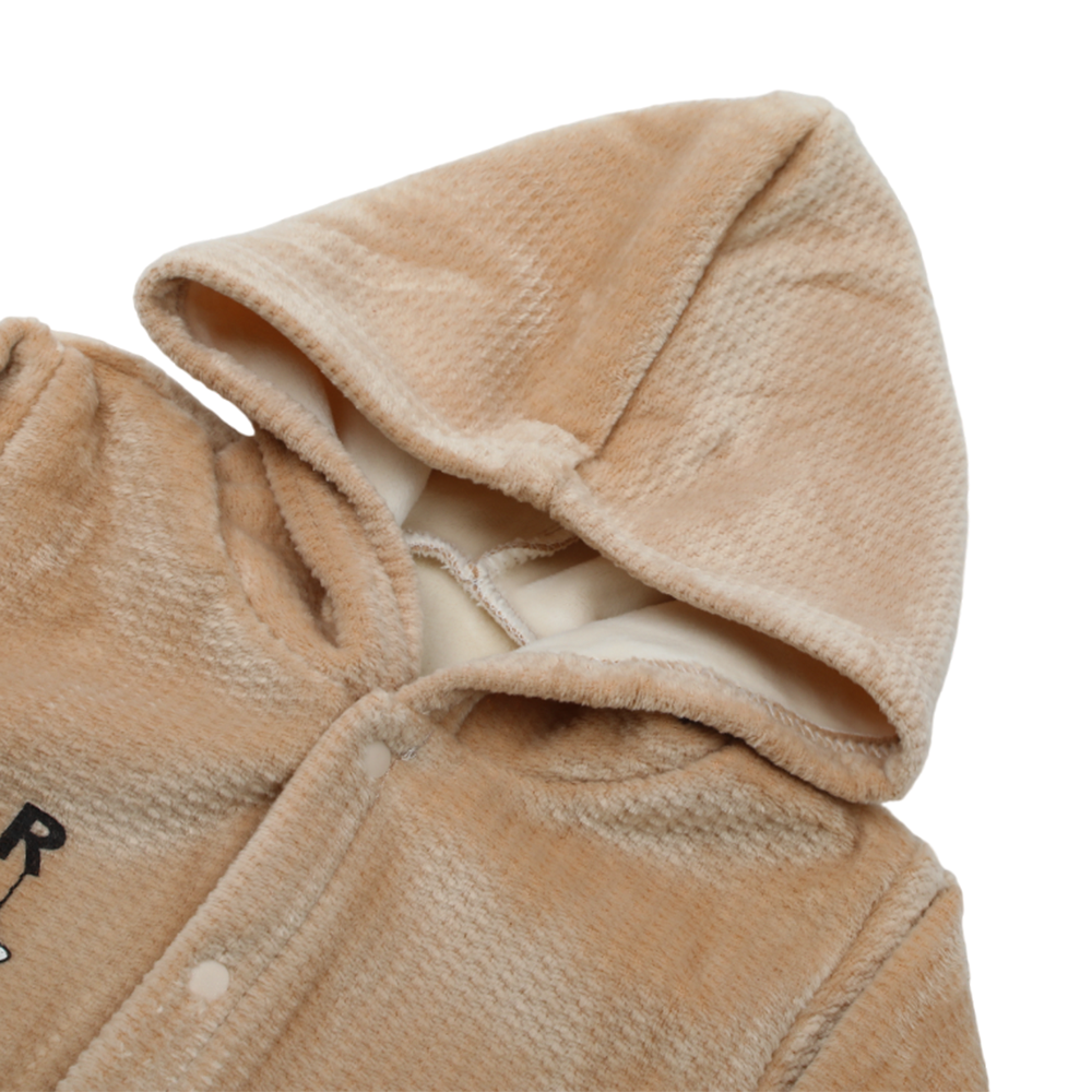 Newborn Boys Full Sleeves Romper - Beige, Newborn Boys Rompers, Chase Value, Chase Value