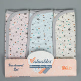 Valuable Face Towel Pack of 3 - Multi Color, Face Towels, Chase Value, Chase Value