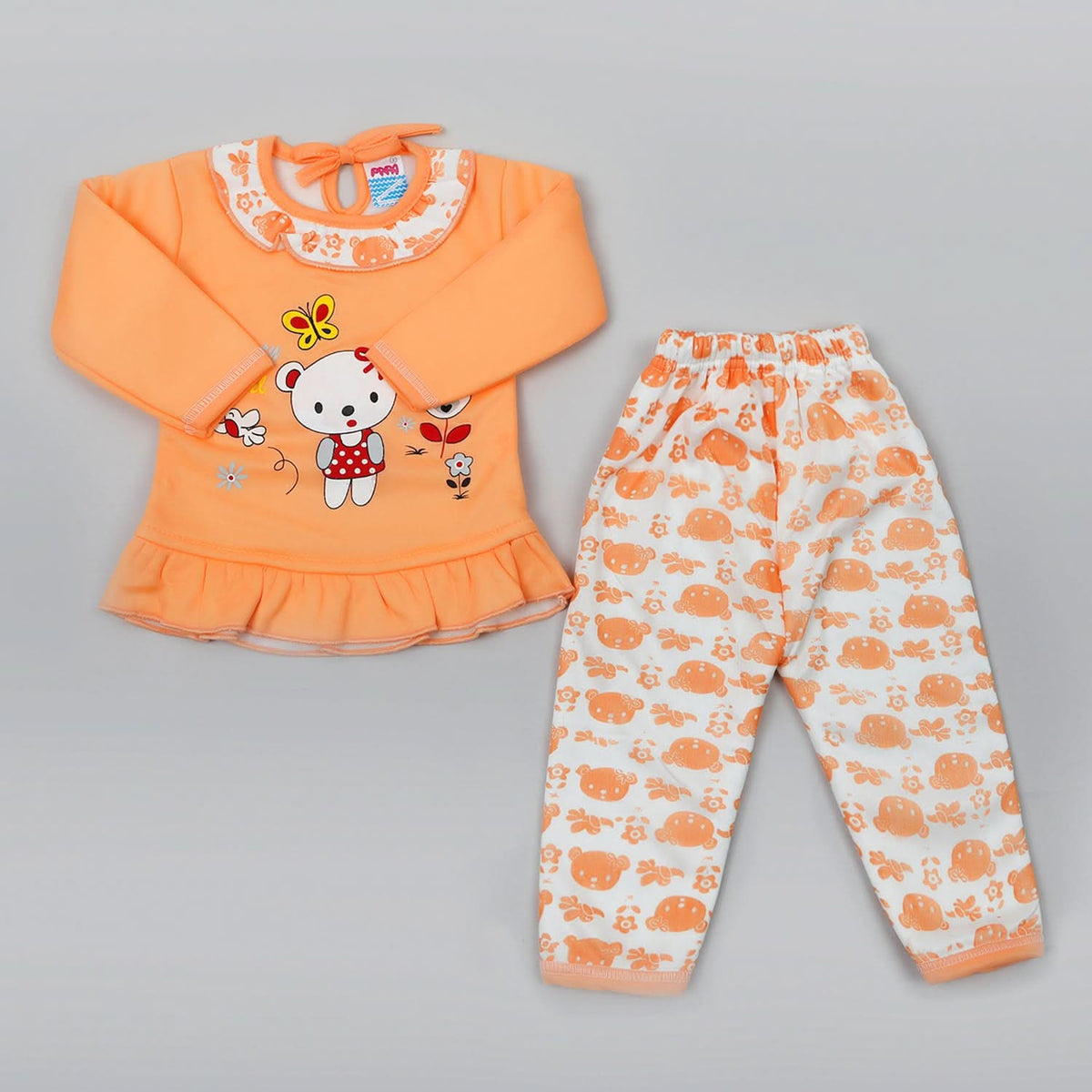 Newborn Girls Full Sleeves Suits - Orange, Newborn Girls Sets & Suits, Chase Value, Chase Value