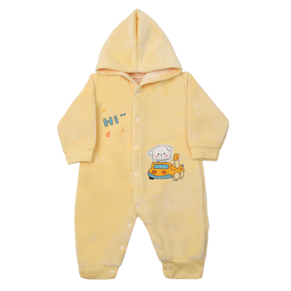 Newborn Boys Full Sleeves Romper - Lemon, Newborn Boys Rompers, Chase Value, Chase Value