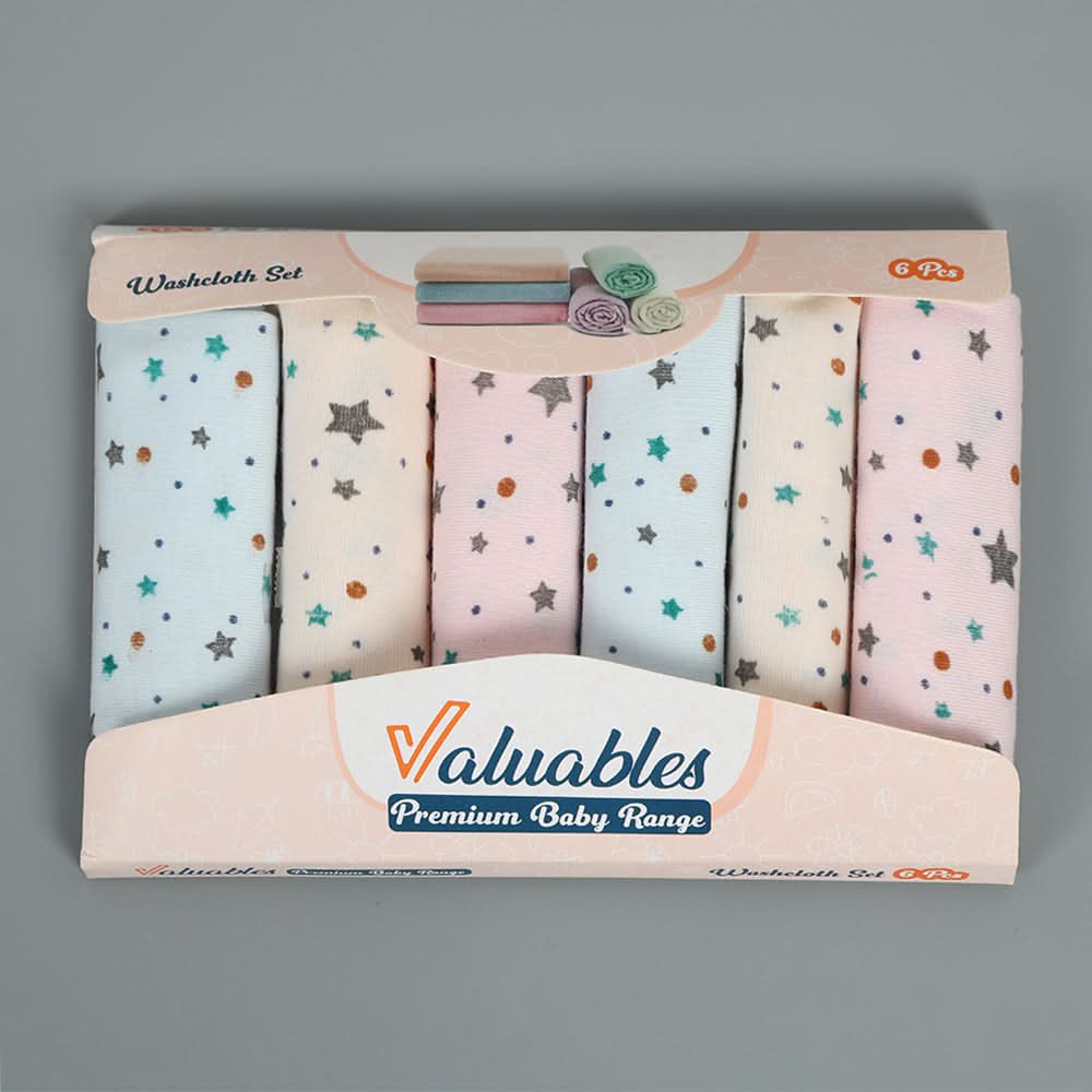 Valuable Roll Face Towel Pack of 6 - Multi Color, Face Towels, Chase Value, Chase Value
