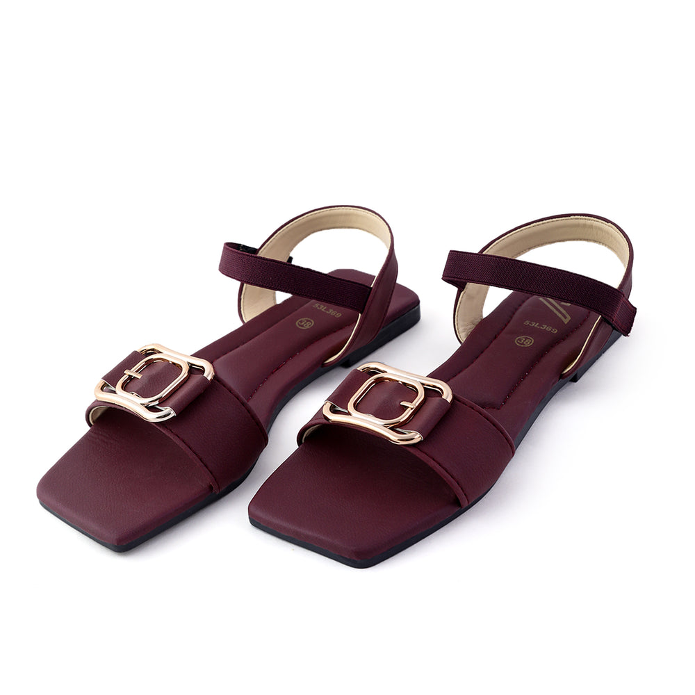 Women's Sandal - Maroon, Women Sandals, Chase Value, Chase Value