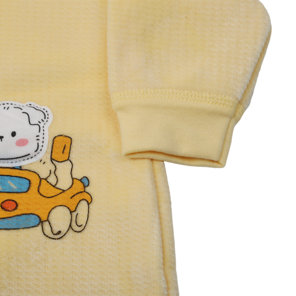 Newborn Boys Full Sleeves Romper - Lemon, Newborn Boys Rompers, Chase Value, Chase Value