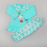Newborn Girls Full Sleeves Suits - Cyan, Newborn Girls Sets & Suits, Chase Value, Chase Value