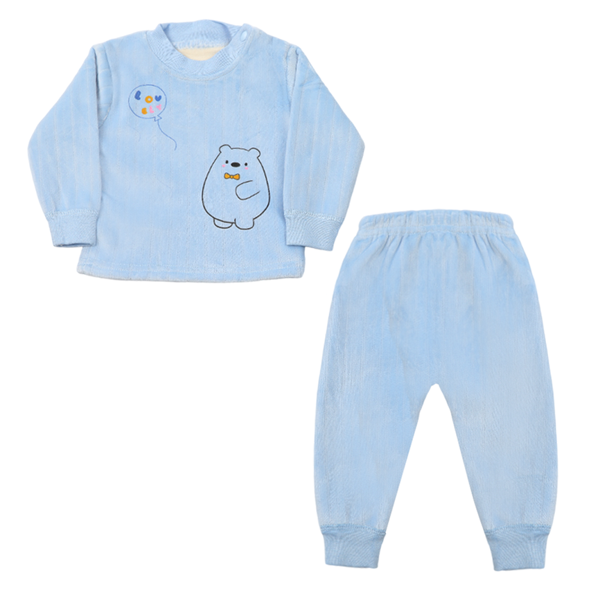 Newborn Boys Full Sleeves Suit - Light Blue