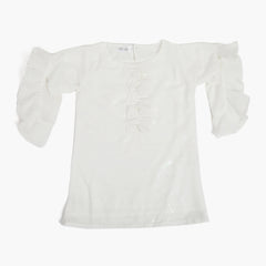 Girls Chiffon Top - Off White, Girls Tops, Chase Value, Chase Value