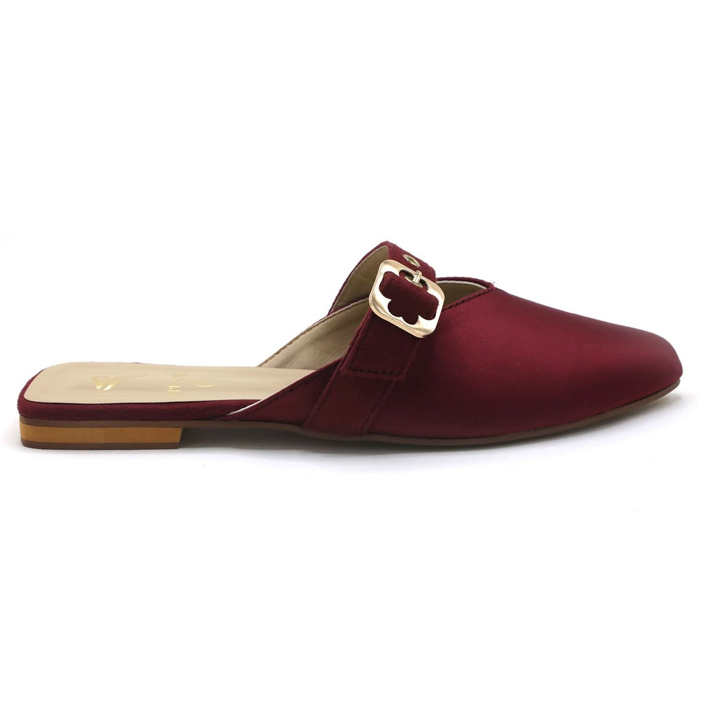 Women's Backless Pump - Maroon, Women Backless Pumps, Chase Value, Chase Value