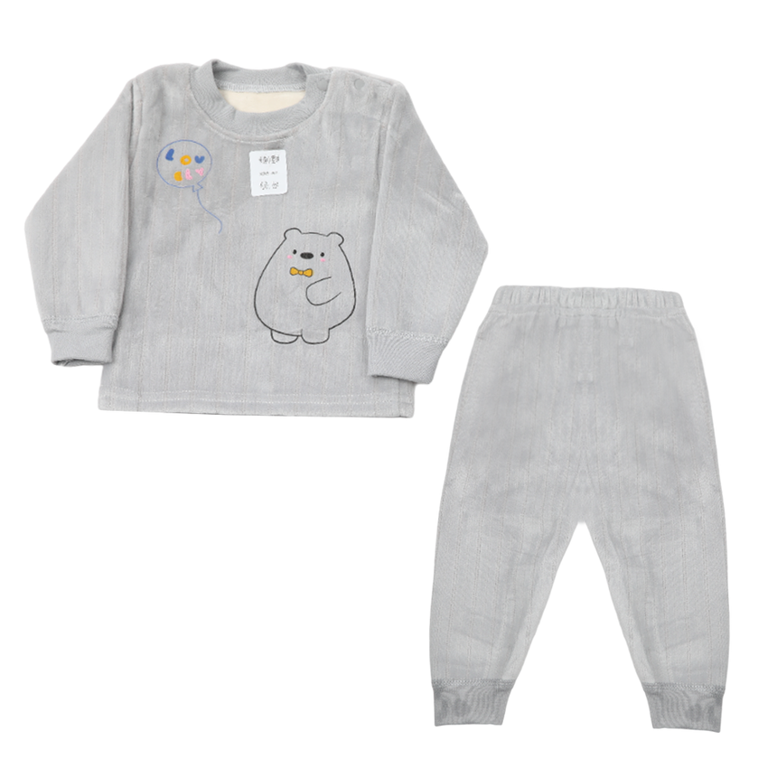 Newborn Boys Full Sleeves Suit - Grey