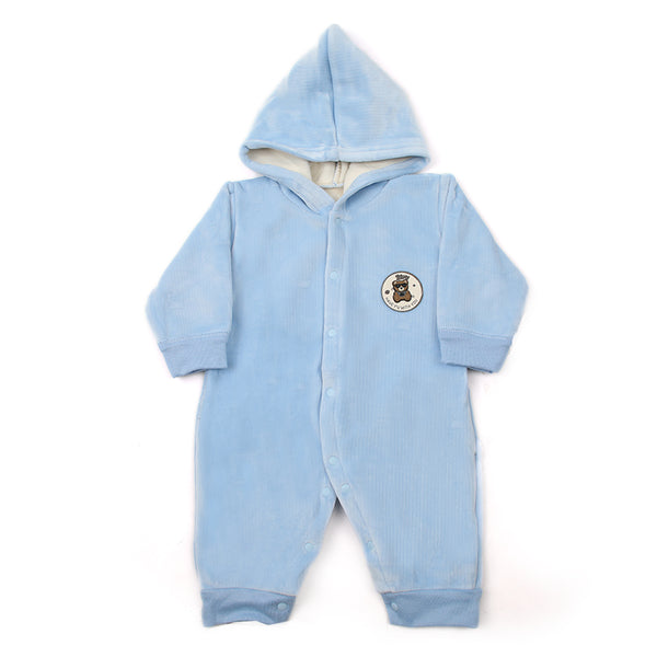 Newborn Boys Full Sleeves Romper - Light Blue