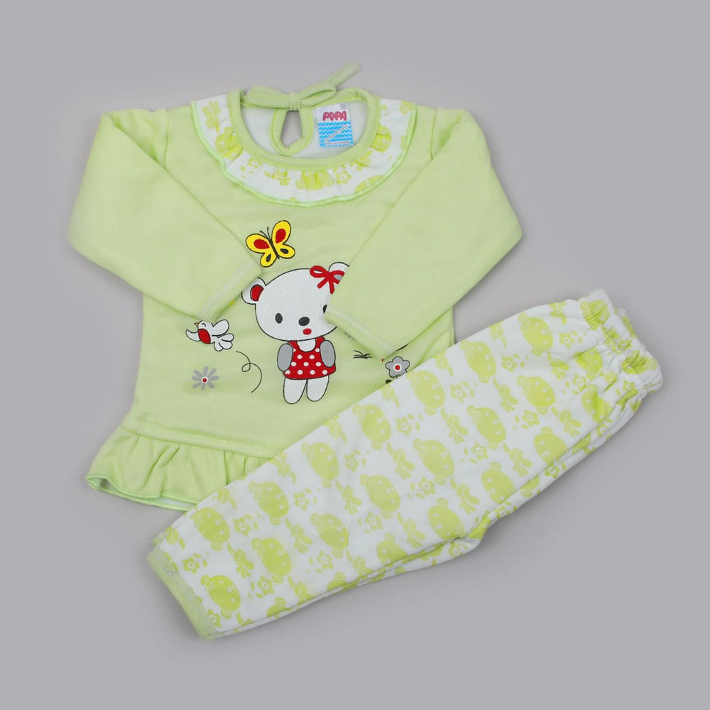 Newborn Girls Full Sleeves Suits - Light Green, Newborn Girls Sets & Suits, Chase Value, Chase Value
