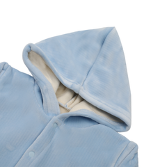 Newborn Boys Full Sleeves Romper - Light Blue