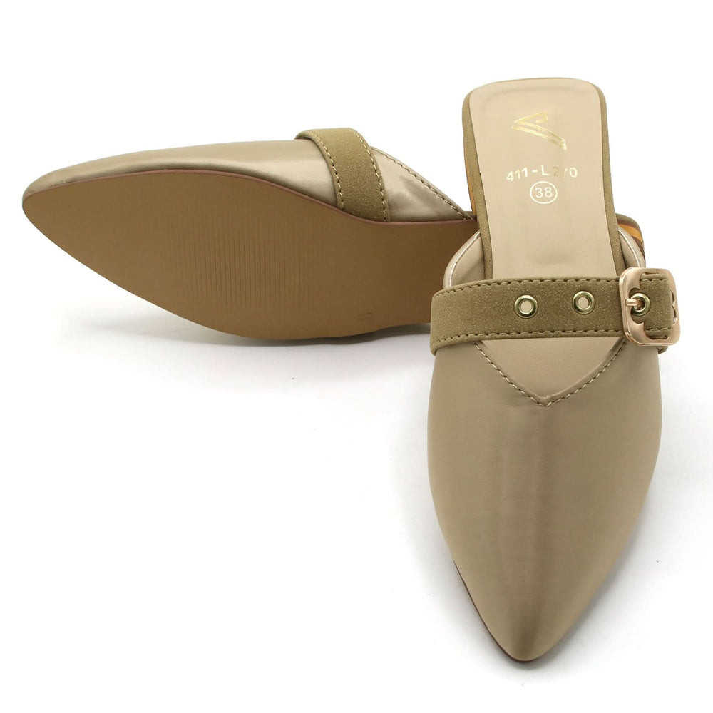 Women's Backless Pump - Peach, Women Backless Pumps, Chase Value, Chase Value