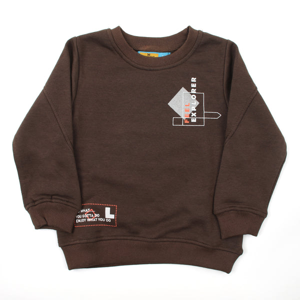 Eminent Boys Full Sleeves Sweat Shirt - Brown