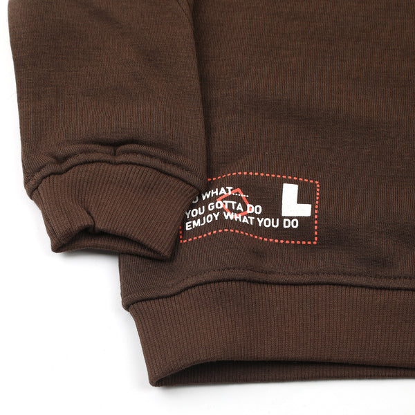 Eminent Boys Full Sleeves Sweat Shirt - Brown