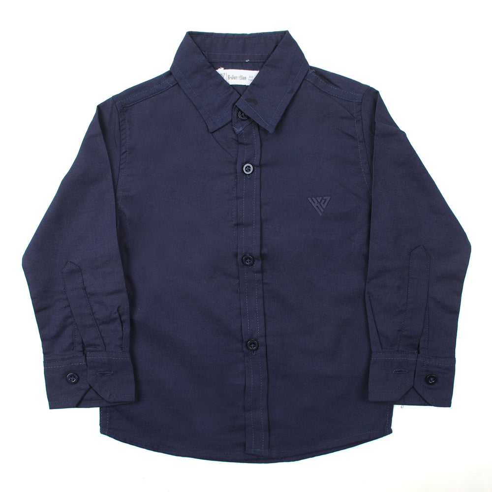 Boys Chambray Casual Full Sleeves Shirt - Navy Blue, Boys Shirts, Chase Value, Chase Value