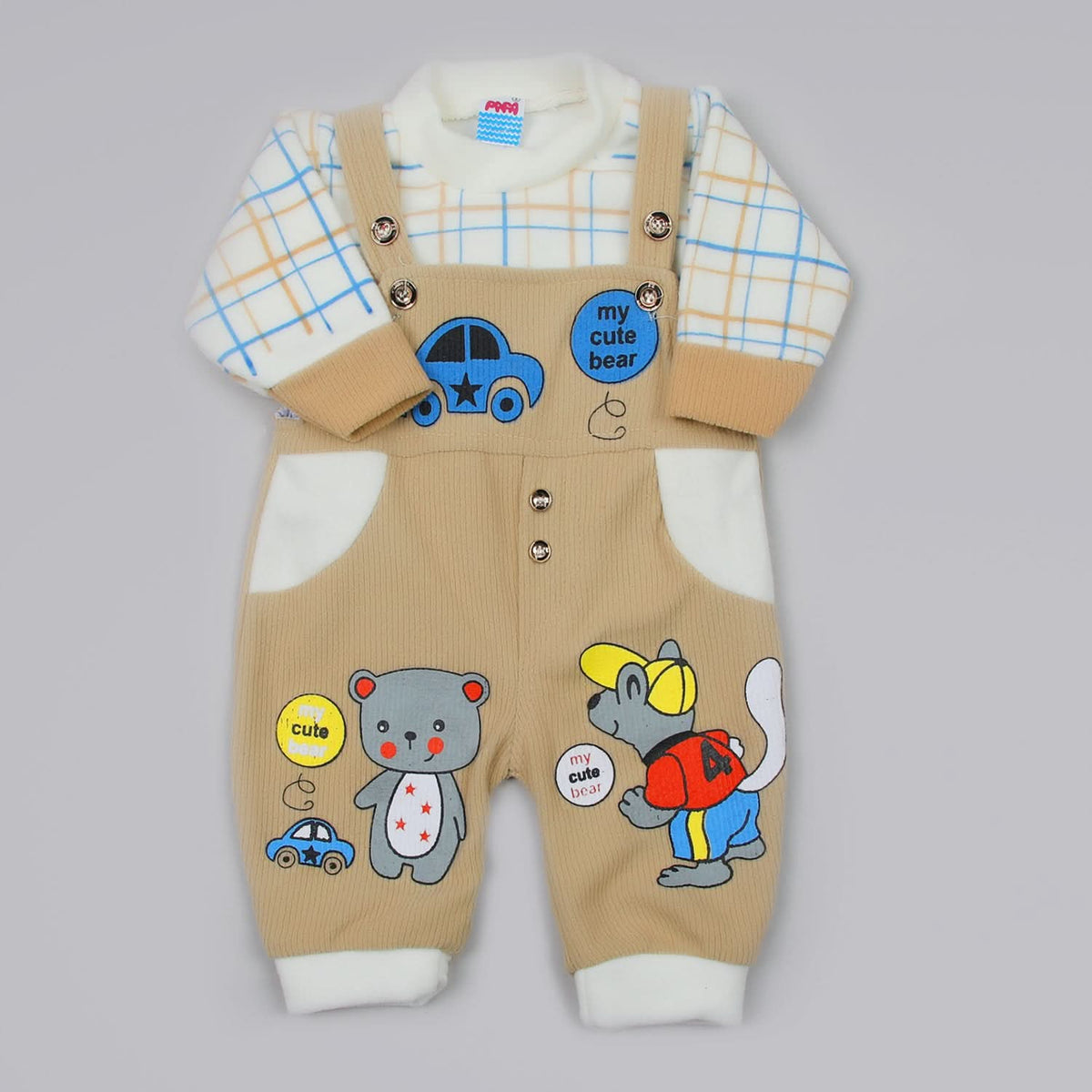 Newborn Boys Full Sleeves Romper - Blue, Newborn Boys Rompers, Chase Value, Chase Value
