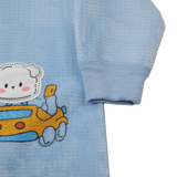 Newborn Boys Full Sleeves Romper - Sky Blue, Newborn Boys Rompers, Chase Value, Chase Value