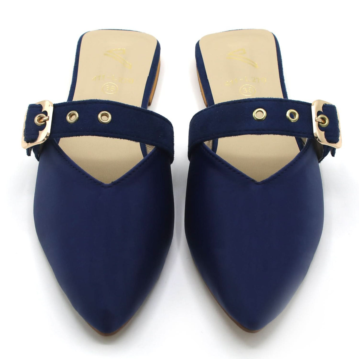 Women's Backless Pump - Navy Blue, Women Backless Pumps, Chase Value, Chase Value