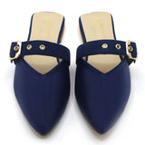 Women's Backless Pump - Navy Blue, Women Backless Pumps, Chase Value, Chase Value