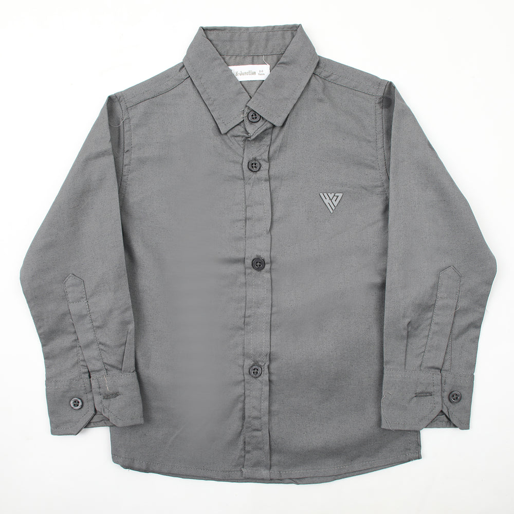 Boys Chambray Casual Full Sleeves Shirt - Grey, Boys Shirts, Chase Value, Chase Value