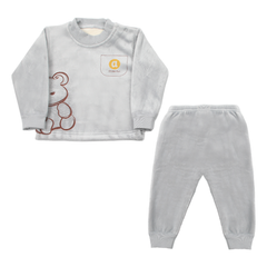 Newborn Boys Full Sleeves Suit - Ash Grey