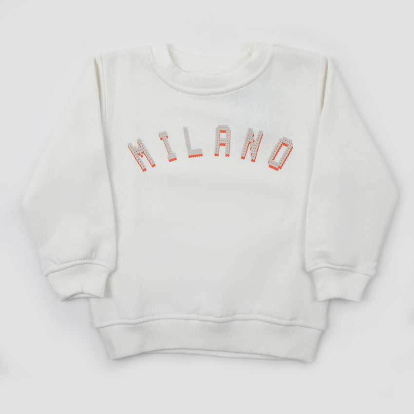 Eminent Boys Full Sleeves Sweat Shirt - Off White