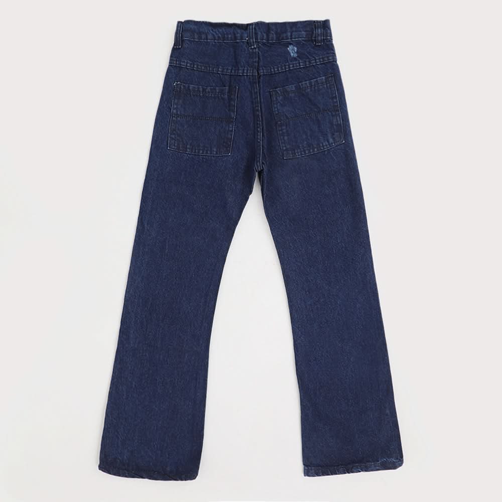 Girls Denim Pant - Dark Blue, Girls Pants & Capri, Chase Value, Chase Value