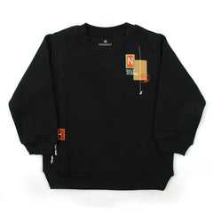 Eminent Boys Full Sleeves SweatShirt - Black