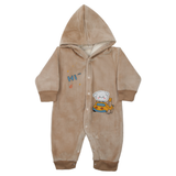 Newborn Boys Full Sleeves Romper - Beige, Newborn Boys Rompers, Chase Value, Chase Value
