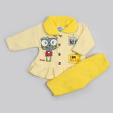 Newborn Girls Full Sleeves Suit - Yellow, Newborn Girls Sets & Suits, Chase Value, Chase Value