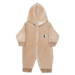 Newborn Boys Full Sleeves Romper - Light Brown