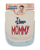 Valuables Baby Velcro Bib Pack - 3 Pcs
