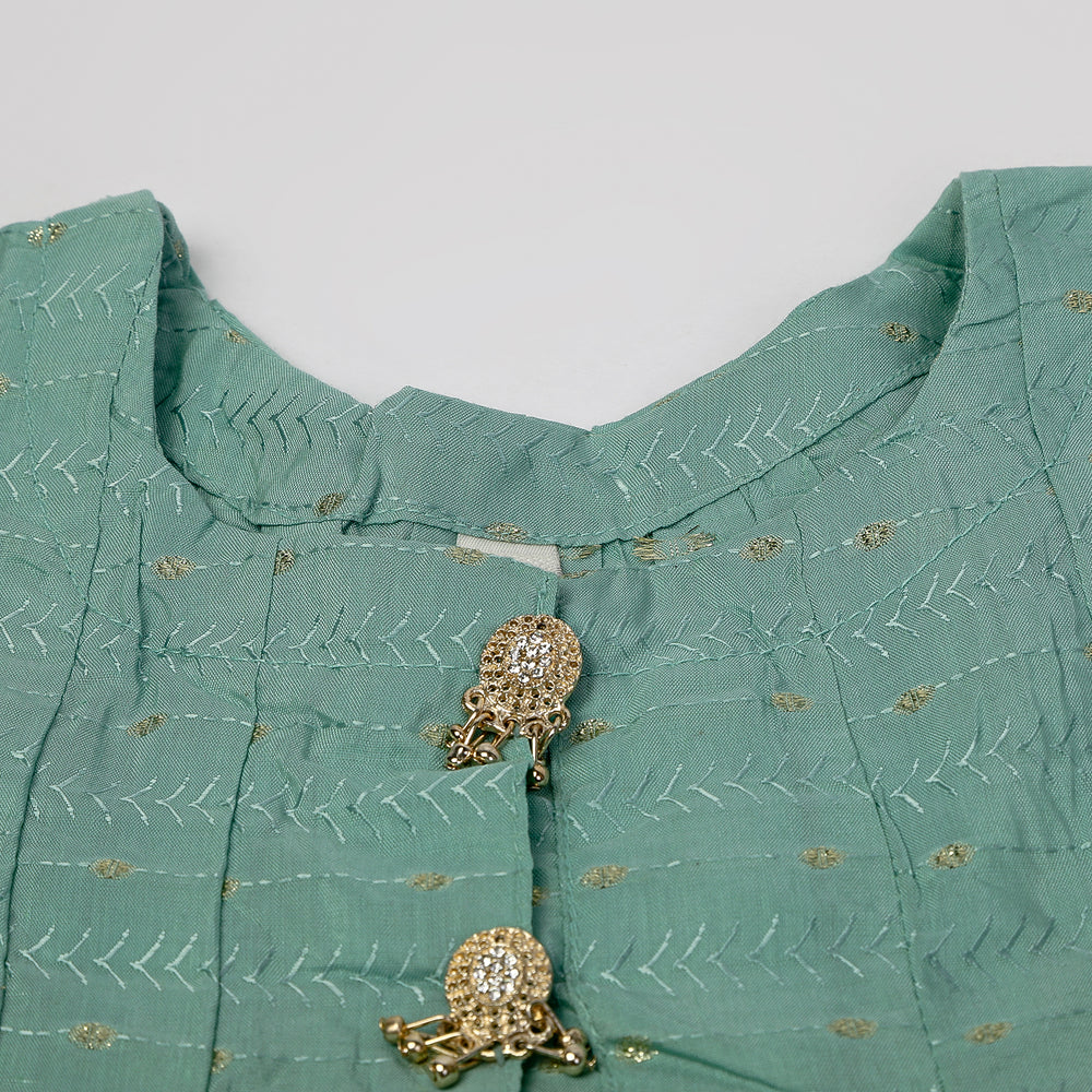 Girls 2Pcs Shalwar Suit - Green, Girls Shalwar Kameez, Chase Value, Chase Value