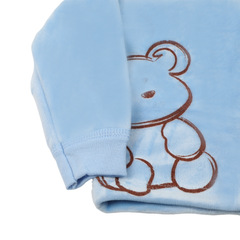 Newborn Boys Full Sleeves Suit - Light Blue