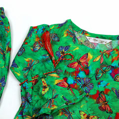 Girls Printed Shalwar Suit - Green
