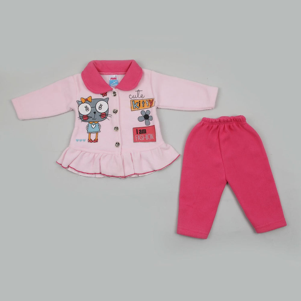 Newborn Girls Full Sleeves Suit - Pink, Newborn Girls Sets & Suits, Chase Value, Chase Value