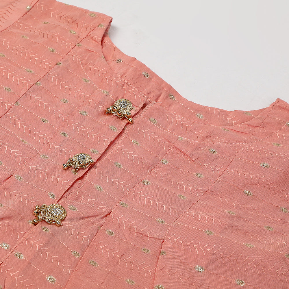 Girls 2Pcs Shalwar Suit - Peach, Girls Shalwar Kameez, Chase Value, Chase Value