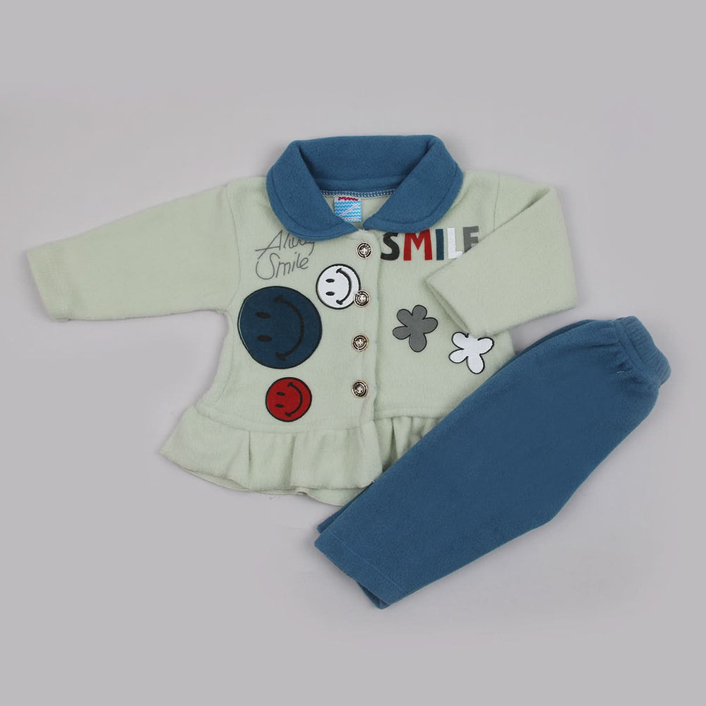 Newborn Girls Full Sleeves Suit - Light Green, Newborn Girls Sets & Suits, Chase Value, Chase Value
