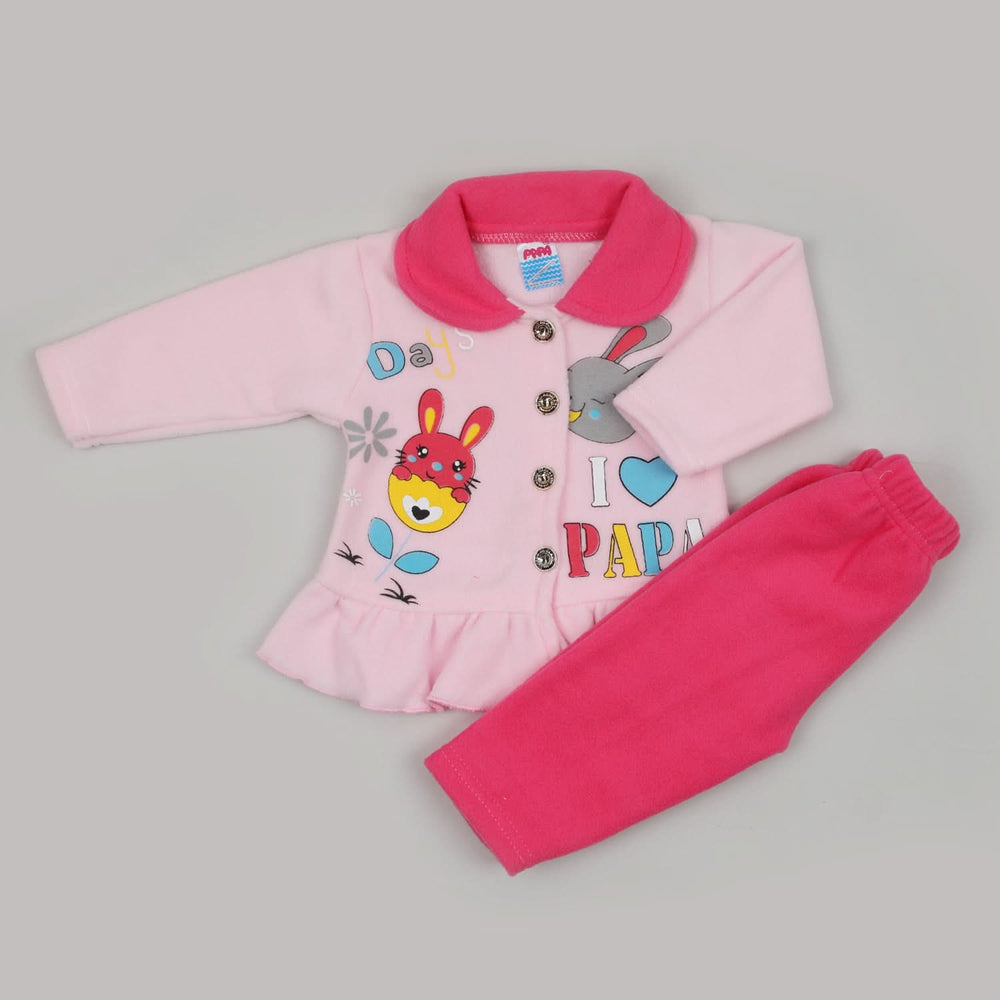 Newborn Girls Full Sleeves Suit - Pink, Newborn Girls Sets & Suits, Chase Value, Chase Value