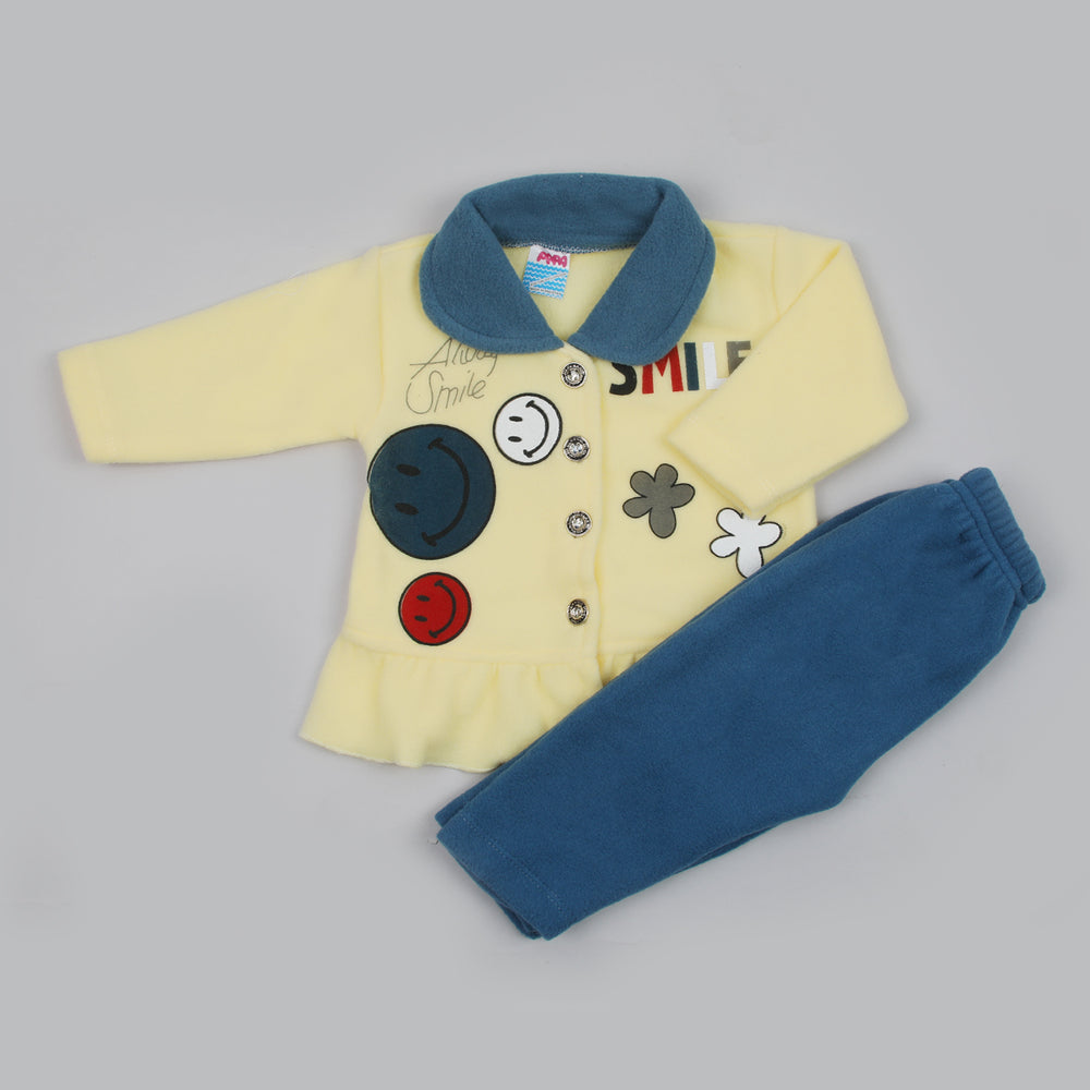 Newborn Girls Full Sleeves Suit - Yellow, Newborn Girls Sets & Suits, Chase Value, Chase Value