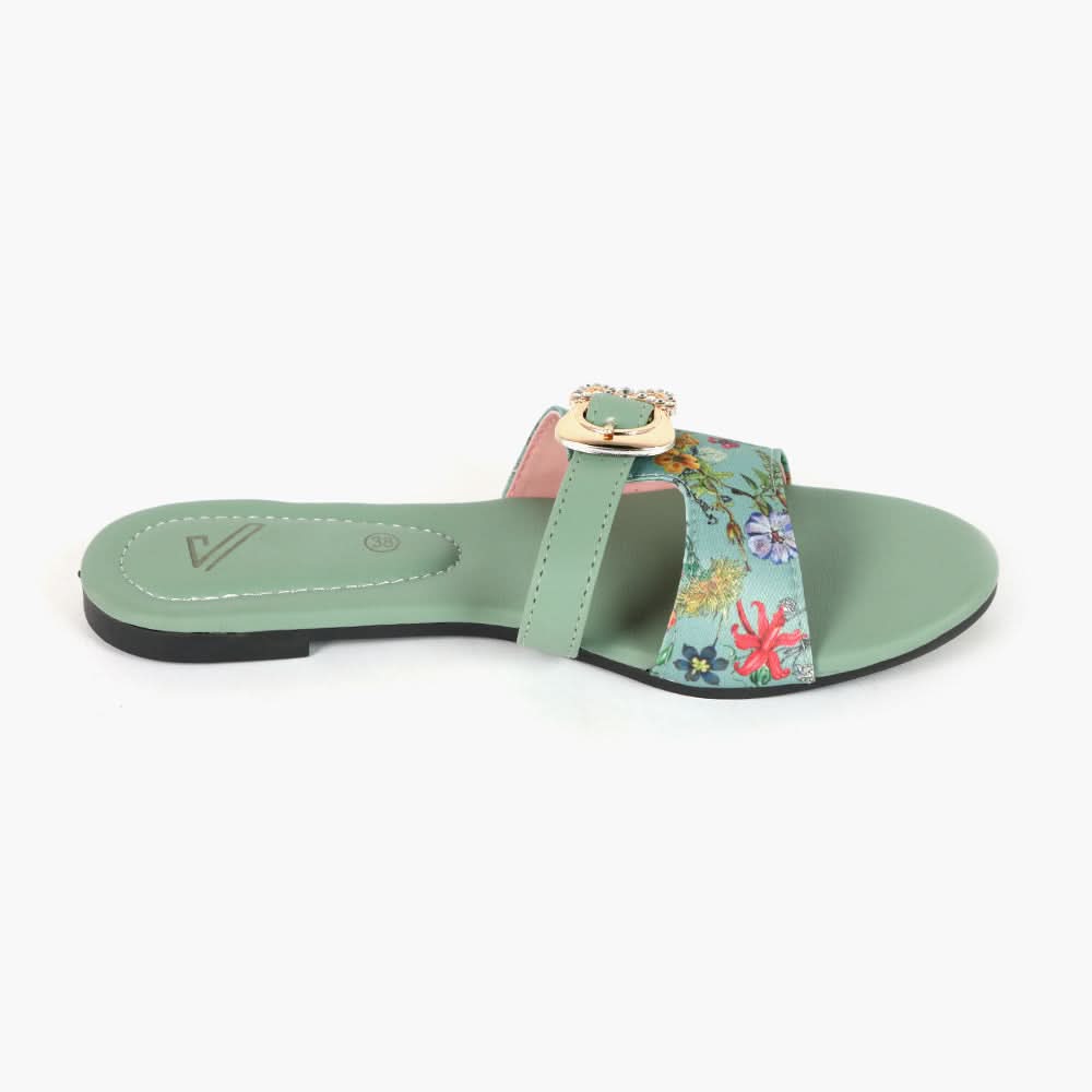Women's Slipper - Green, Women Slippers, Chase Value, Chase Value