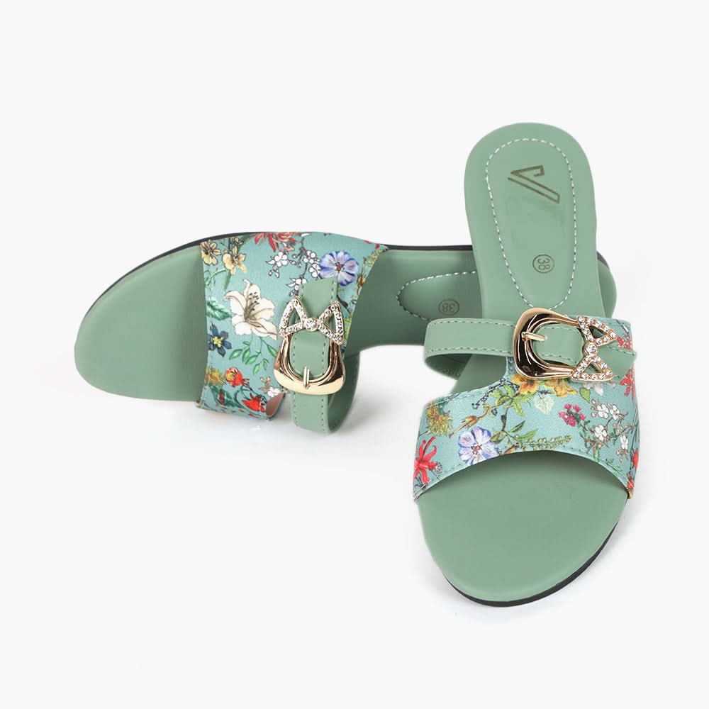 Women's Slipper - Green, Women Slippers, Chase Value, Chase Value