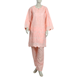 Women's 2pcs Stitched Embrioded Shalwar Suit - Pink, Women Shalwar Suits, Chase Value, Chase Value