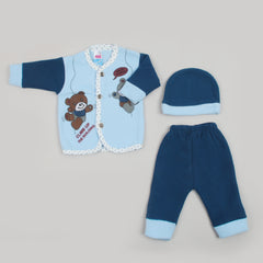 Newborn Boys Full Sleeves Suit - Blue